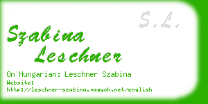 szabina leschner business card